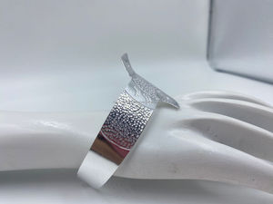 Bracelet de manchette en argent unisexe de luxe sophistiqué Chic réglable Design moderne à la mode bracelets porte-bonheur élégance unique - Product Image 2