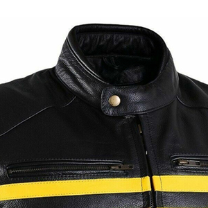 เสื้อแจ็คเก็ตมอเตอร์ไซค์หนังดีไซน์เฉพาะสำหรับผู้ชายจาก High Street ระบายอากาศได้ดี แห้งเร็ว สีดำ สำหรับแข่งรถมอเตอร์ครอส ผลิตโดยผู้ผลิต - Product Image 4