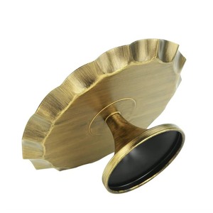 Round Flower Shape Metal <b>Cake</b> <b>Stand</b> Handmade Gold Finish Decorative Display Tray - Product Image 3