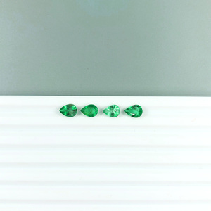 Perlas calibradas de esmeralda natural de Zambia de 5x7 mm, piedras preciosas facetadas sueltas naturales para la fabricación de joyas, listas para usar. - Product Image 2