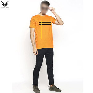 Camisetas de Punto 100% Algodón para Hombre, Color Naranja, Buena Venta, Hechas en Pakistán, Personalización con Logotipo, Precio de Fábrica, Ropa para Exteriores - Product Image 5