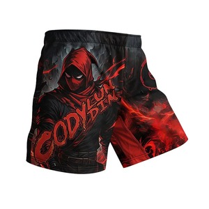 Shorts MMA pour hommes, imprimés, taille élastique, entraînement en salle de sport, kickboxing, légers, séchage rapide, colorés, haut de gamme pour hommes, arts martiaux - Product Image 3
