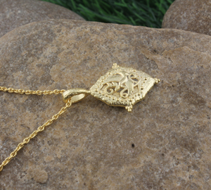 Collar chapado en oro vintage de lujo para mujer, acabado en oro antiguo, estilo victoriano, joyería al por mayor. - Product Image 4