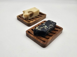 Eco-Friendly Rectangular Wooden <b>Soap</b> Dishes - Product Image 4