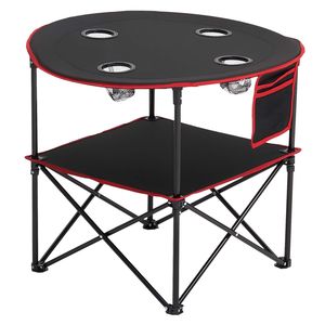Tavolo da Campeggio Pieghevole Portatile, Leggero, in Tessuto Oxford 600D Impermeabile, Base in Tela per Uso Esterno, Viaggi e Spiaggia - Product Image 1