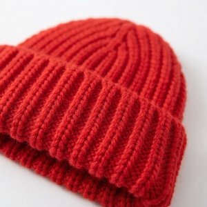 Factory Wholesale Polyester Knitted <b>Beanie</b> Checked Pattern Adult Warm Winter Unisex Skull Cap 54-56cm Head Circumference - Product Image 6