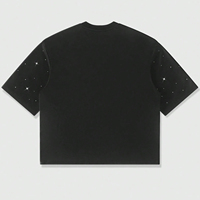 T-shirt Streetwear Homme Personnalisé Coupe Ample Coton Premium Motif Graphique 300 GSM Col Polaire Manches Courtes Sérigraphié