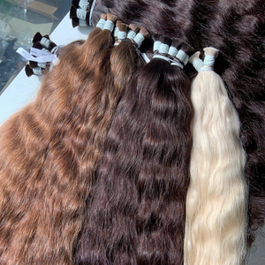 Extensions de cheveux vierges vietnamiens RUSA en vrac 100g, tissage double trame à la machine, super double drawn, pointes pleines, toutes couleurs - Product Image 6