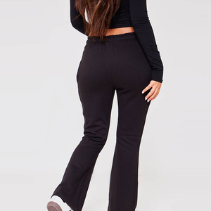 Wholesale Custom Women's High <b>Waist</b> Bell Bottom Wide Leg <b>Jeans</b> Breathable Cotton Fashion Wear <b>with</b> Flared Style OEM - Product Image 4