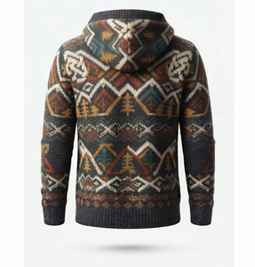 Wholesale Custom Knitted 100% Cotton Hoodie OEM Blank Heavy <b>Fabric</b> <b>Waterproof</b> Pocket Drop Shoulder Pullover Casual Sweatshirt - Product Image 2