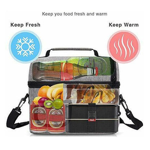 Insulated Lunch <b>Box</b>, Leakproof Thermal <b>Cooler</b> Bag for Work Office School,Soft Reusable Lunch Tote,Adult Kid Lunch Pail Kit - Product Image 4
