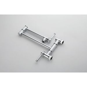 Rubinetto Moderno in Ottone da Parete per Riempimento Pentole, con Due Attacchi Pieghevoli e Funzione SW - Product Image 6