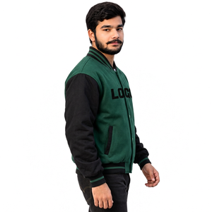 Veste universitaire personnalisée à prix d'usine, doublure polaire, logo brodé, coupe décontractée, pour les détaillants américains - Product Image 4