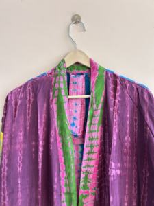 Kimono de seda para mujer, bata de playa, ropa de lujo para estar en casa, vestido largo tipo kimono. - Product Image 3