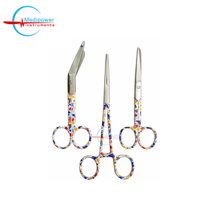 Ensemble de ciseaux médicaux décoratifs rose et blanc, ciseaux d'infirmière manuels, ciseaux à pansements en acier inoxydable de 5 pouces, pinces à artères de 5,5 pouces - Product Image 3