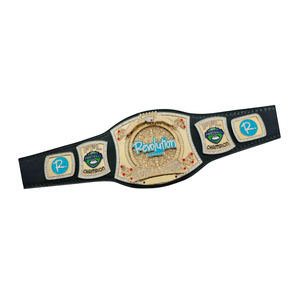 Cinturón de Campeón de Fútbol Revolution Mortgage, Trofeo Deportivo Personalizable, Diseño Dorado y Azul - Product Image 6