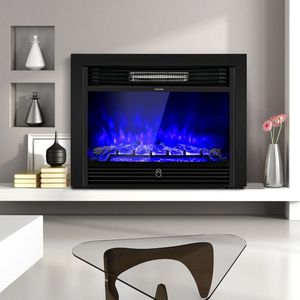 Caminetto Elettrico da Incasso da 28,5 Pollici con 3 Colori di Fiamma LED, Stufa Moderna in Metallo per Uso Interno - Product Image 2