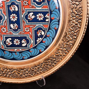 Wholesale <b>Antique</b> Moroccan Metal Serving Trays Hand Carved Flower Design Dishwasher <b>Safe</b> Eco-Friendly Decorative Home Decor - Product Image 2