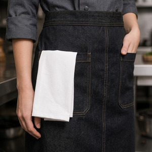 Uniforme de Chef de Restaurante, Conjunto Completo de 4 Piezas, Antipilling, Transpirable, Ropa de Trabajo de Mezclilla para Cocina - Product Image 4