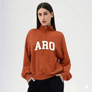 เสื้อไหมพรมคอสูงสำหรับผู้หญิง แขนยาว ทรงหลวม สวมใส่สบาย เหมาะสำหรับลุคสบายๆ ในช่วงฤดูใบไม้ร่วงและฤดูหนาว - Product Image 1
