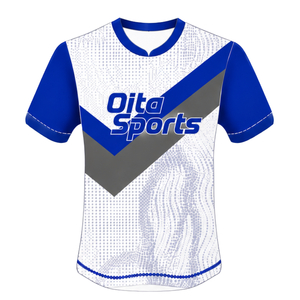 Conjunto de Uniforme de Rugby de Manga Corta en Azul Rey, Blanco y Gris, Jersey de Rugby con Cuello Redondo y Diseño Gráfico, Pantalones Cortos con Cordón, Ropa Deportiva para Equipo - Product Image 3