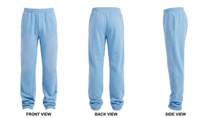 Pantalon de jogging pour homme bleu clair à coupe décontractée et taille élastique avec poignets resserrés aux chevilles Joggers décontractés bleu ciel pour homme à coupe décontractée - Product Image 5