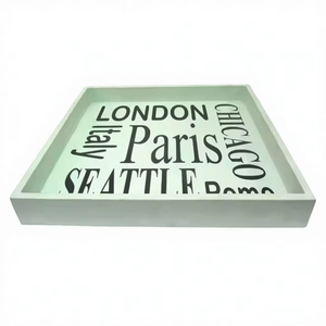 Plateau de service carré en bois Offre Spéciale en gros cuisine et restaurant ustensiles de cuisine décoratifs fournisseur en vrac durable élégant - Product Image 1