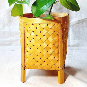Raised bamboo planters handmade <b>weaving</b> plant <b>basket</b> stand commercial planter stands low price - Product Image 2