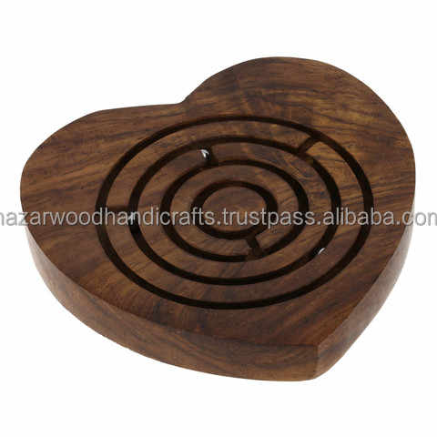 WOOD HANDICRAFTS MADE in INDIA WOODEN BALL MAZE GAME EDUCATIONAL ITEM and BEST SELLING INDOOR OUTDOOR PRODUCT