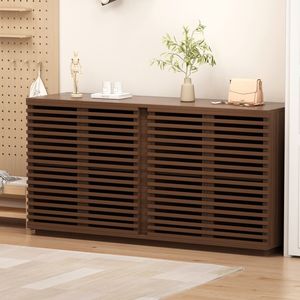 Credenza in Legno Massello per Soggiorno 59.92" L x 15.75" P x 29" H, Mobile Buffet per Sala da Pranzo con Ante in Legno Massello - Product Image 5