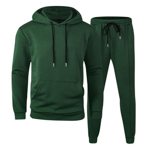Ensemble de survêtement décontracté 2 pièces en coton pour homme, tendance hip-hop 2026, avec pantalon et sweat à capuche, en promotion - Product Image 6