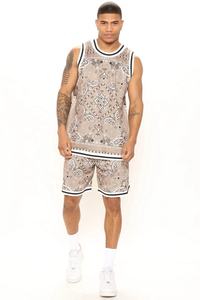 MEERA IMPEX Men's Premium Sleeveless Summer Tank <b>Top</b> and Matching Shorts 100% Polyester Quick Dry Casual Outfit - Product Image 5