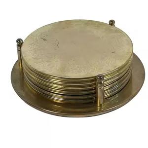 Creative Metal <b>Coasters</b> <b>Set</b> For Drink Use Decorative And Functional Table Guard - Product Image 1