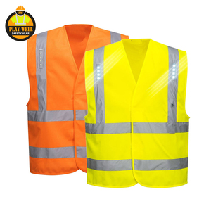 Chaleco Reflectante de Alta Visibilidad Personalizado al por Mayor para Construcción, Tejido de Poliéster, Chaleco de Seguridad con Logotipo - Product Image 4