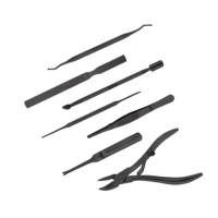 Empujador de cutículas de estilo triangular de doble extremo, removedor de esmalte de uñas y herramienta de manicura de belleza, pelador de cutículas en Color dorado