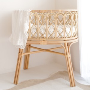 Meubles de chambre d'enfant bohèmes, lits bébé en osier les plus vendus, berceau écologique pour enfant, lit bébé en rotin - Product Image 1