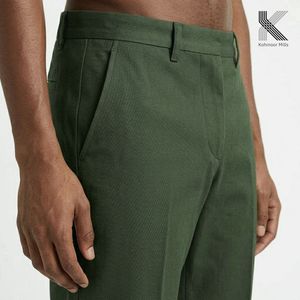 Pantalones de Mujer de Cintura Alta, Ajustados, Verdes, de Algodón y Elastano, 270GSM, Acabado Suave Tipo Melocotón, Casuales, Largos - Product Image 3
