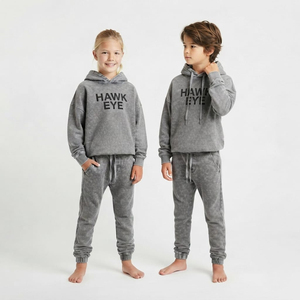 Conjunto de Sudadera con Capucha y Pantalones Jogger para Niños Unisex, Estilo Acid Wash, Corte Holgado, Colores Modernos, Proveedor de Ropa Personalizada - Product Image 3