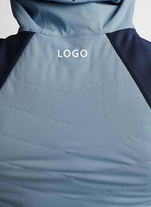 เสื้อฮู้ดซิปหนึ่งในสี่สำหรับผู้ชาย ผ้าฝ้ายฟลีซ 100% ระบายอากาศได้ดี แขนยาว สวมใส่สบายในฤดูใบไม้ผลิ ทรงปกติ ปักลายกีฬา - Product Image 4