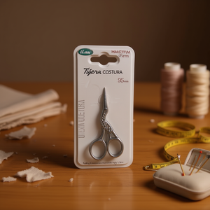 Ciseaux à coudre Ilan Tigera Costura 95 mm argentés pour broderie et couture - Product Image 2