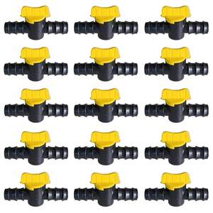 Conector Adaptador de Manguera de 1 Pulgada, Válvula Lateral de Goteo de PP Negro para Sistema de Suministro de Agua en Granjas, Invernaderos, Céspedes y Jardines - Product Image 1