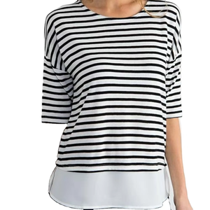 Camiseta clásica de algodón con cuello redondo para mujer, camiseta informal de corte ajustado con cuello redondo, camiseta extragrande con estampado gráfico para mujer - Product Image 1