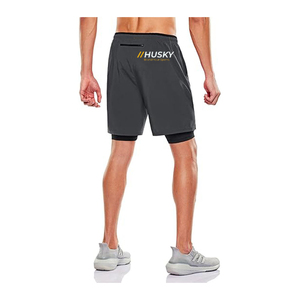 Shorts de Compresión Unisex de Nailon y Spandex, Cintura Alta Elástica, Bolsillo Oculto, Logotipo Personalizado, Secado Rápido, Ligeros, Transpirables, hasta la Rodilla - Product Image 2