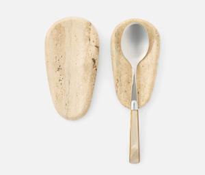 Última Llegada al Mercado, Cuchara de Mármol Travertino de Lujo, Clásica y Hermosa, para Restaurantes y Decoración del Hogar - Product Image 1
