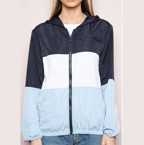 Color Blocking Hooded Windbreaker <b>Jacket</b> With Zipper Closure Spring Wear <b>Light</b> <b>Weight</b> Polyester Outerwear Breathable <b>Jackets</b> - Product Image 1