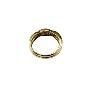 Bague en or 14K/18K avec diamant de laboratoire, bague croisée bicolore or et diamant, bague de luxe en or avec pavé de diamants, pour un usage quotidien - Product Image 3