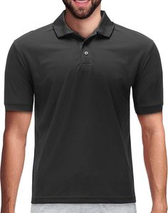 Polo de sport pour homme 100% polyester, séchage rapide, respirant, manches courtes, vêtement de sport - Product Image 1