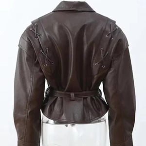 Women Cow skin Genuine <b>Leather</b> <b>Jacket</b> for Female Girl <b>Winter</b> Wear Women's Biker Style <b>Leather</b> <b>Jacket</b> Coats - Product Image 3
