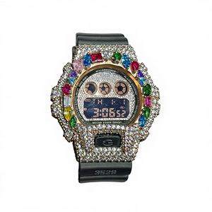 Montre à quartz de luxe pour homme, boîtier en alliage de 41 mm, bracelet en caoutchouc noir, cadran en verre avec chiffres romains, aiguilles lumineuses, fermoir caché, résistance à l'eau 3 BAR - Product Image 1