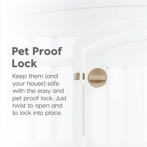 Recinto per Cani a 4 Pannelli da 24 Pollici con Porta 35 X 35 X 24, Box per Cuccioli, Recinzione per Animali Domestici da Interno per Cuccioli/Cani di Piccola Taglia - Product Image 3